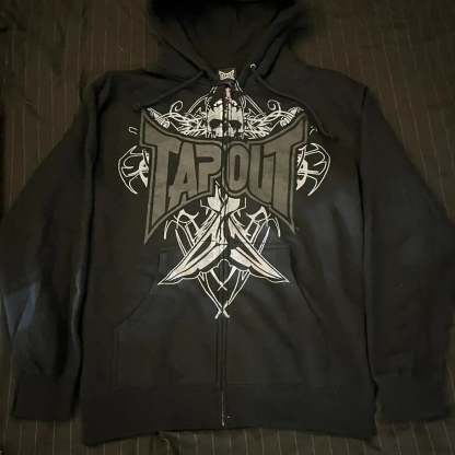 Skull Graphic Zipper Hoodie black 6 / S