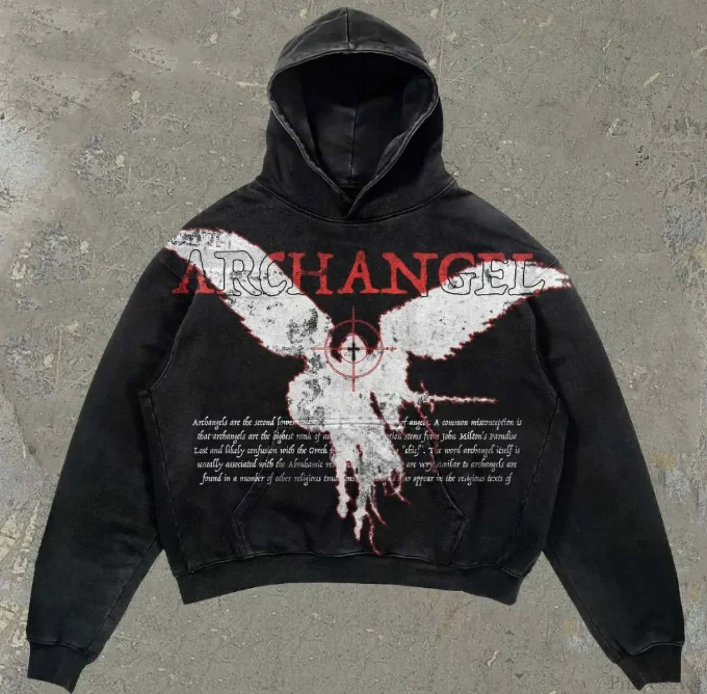 Skull Rap Graphic Cotton Hoodie Black3 / S