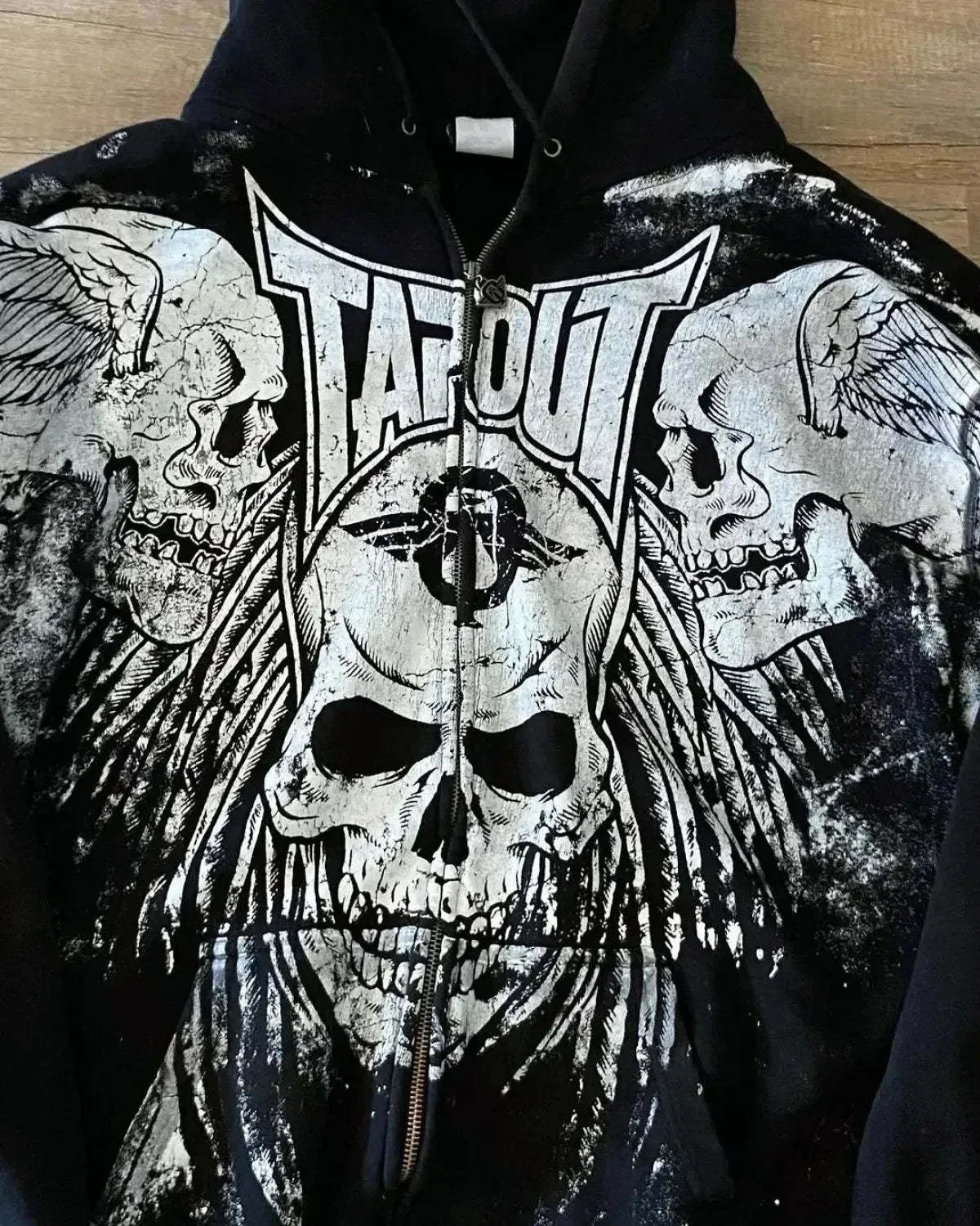 Skull Retro Zipper Hoodie