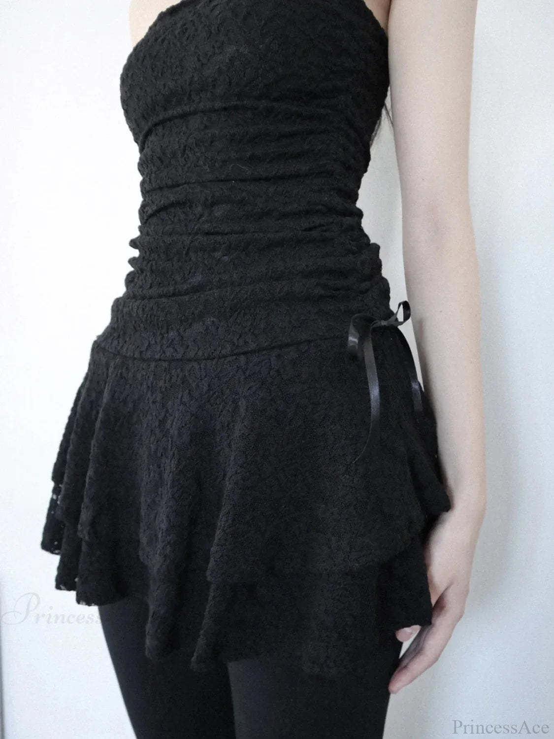 Sleeveless Mesh Cocktail M Dress