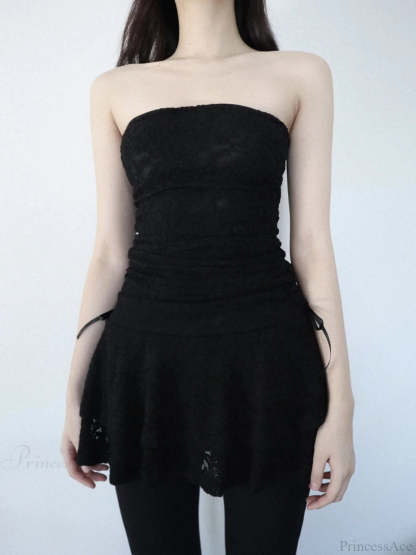 Sleeveless Mesh Cocktail M Dress