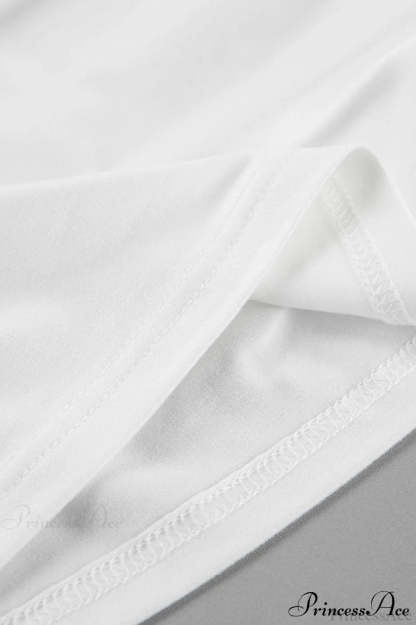 Slim Asymmetrical Neck Knit Long Sleeve Tee