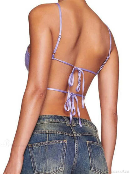 Slim Lace Bowknot Cutout Spaghetti Crop Top croptop-250126