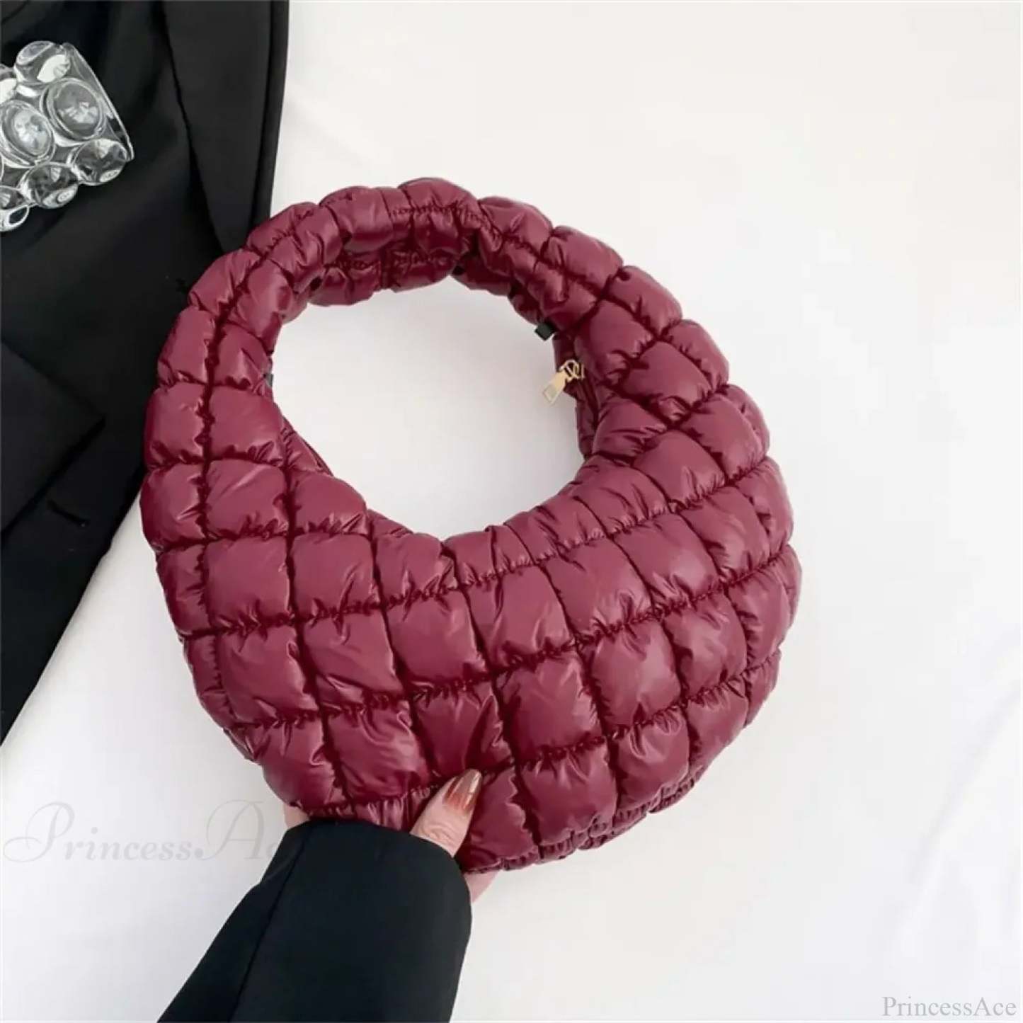 Small Quilted Tote Cotton Padded Shoulder Handbag handbag-250126