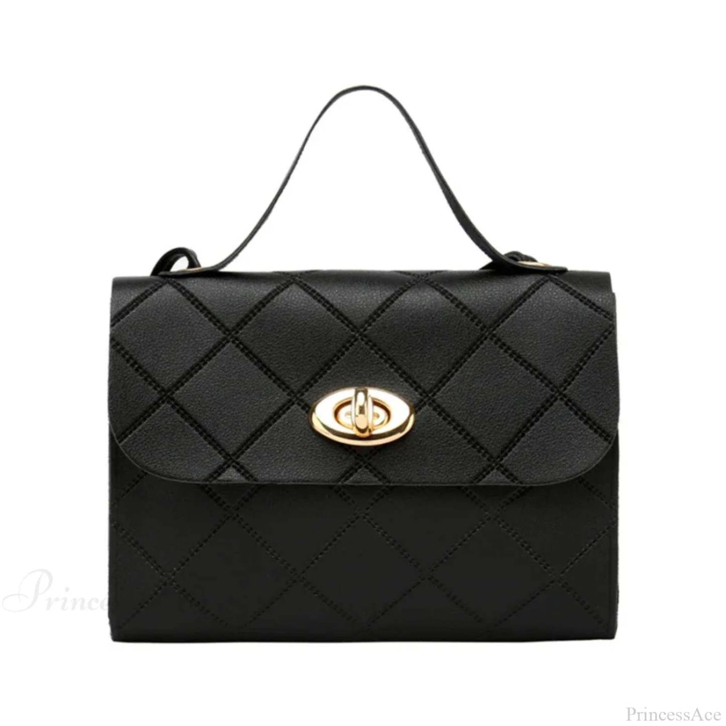 Small Trendy Messenger Female Crossbody Handbag Black handbag-250126
