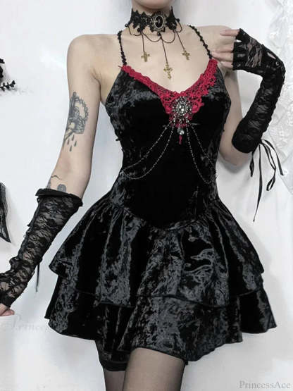 Soft Chain Corset Small Dress Black / XS