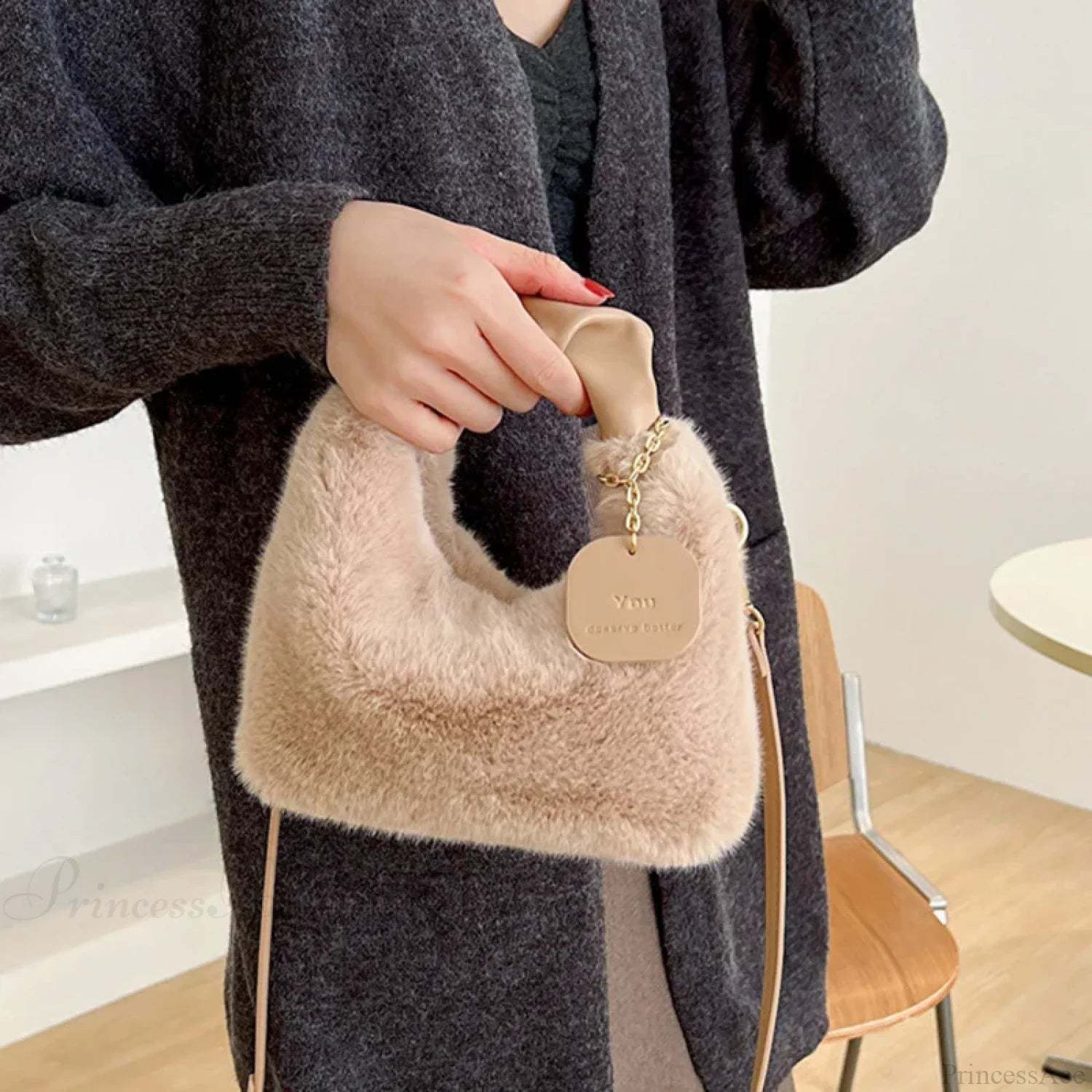 Soft Plush Simple Crossbody Handbag Women’s Bag handbag-250126
