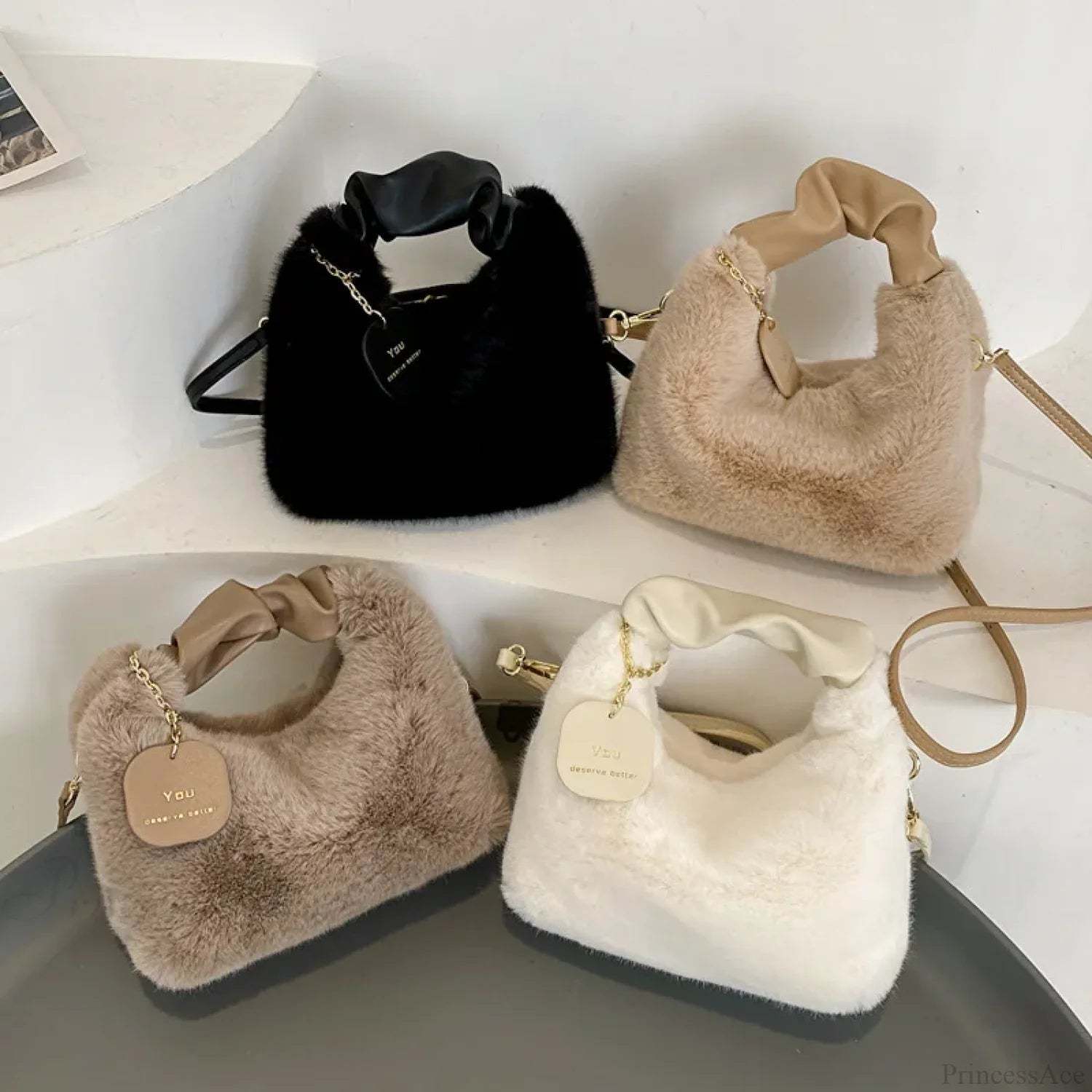 Soft Plush Simple Crossbody Handbag Women’s Bag handbag-250126