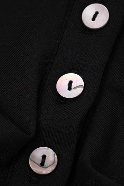 Solid Color Panel Flared Sleeve Ruffled Blouse