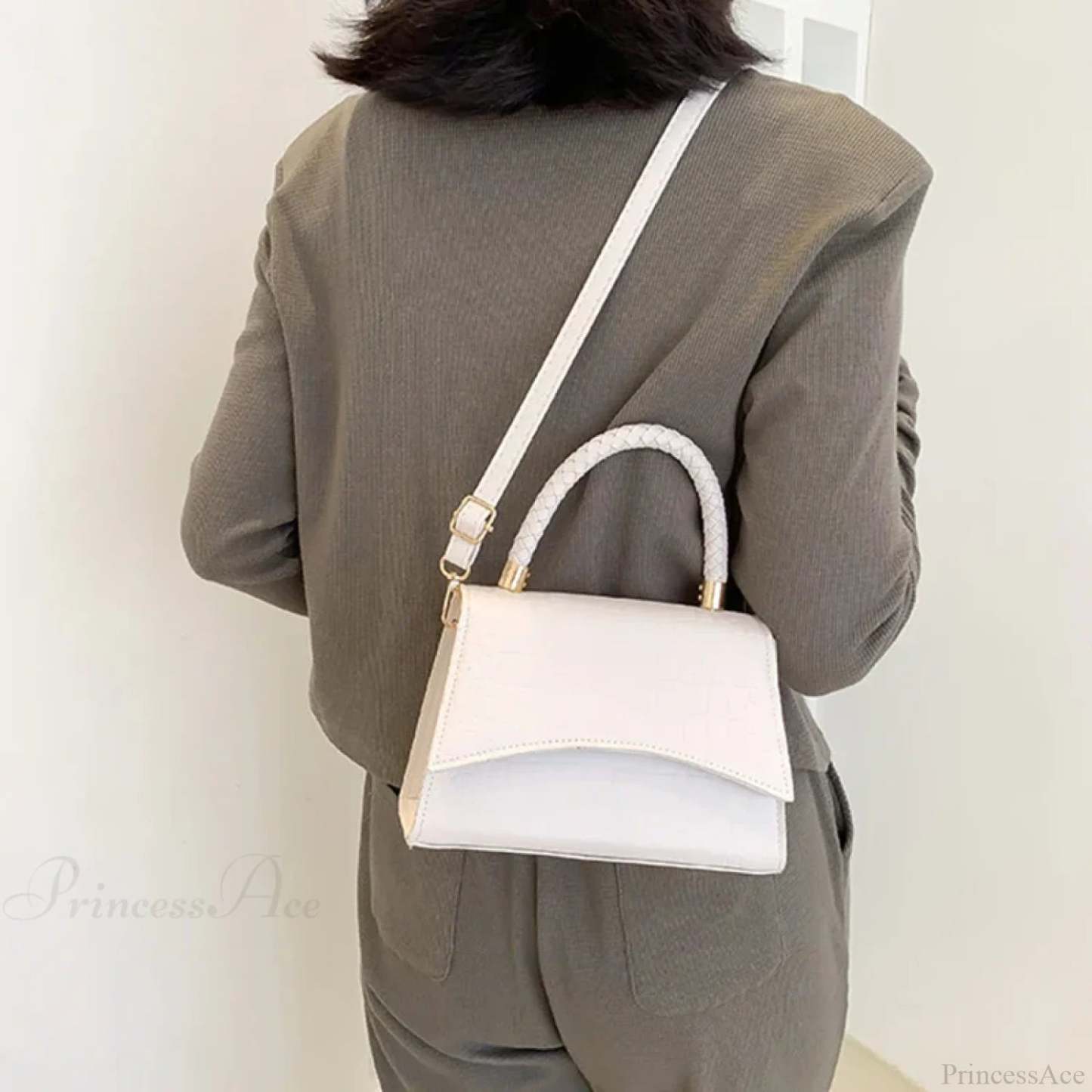 Solid Color PU Leather Designer Crossbody Handbag handbag-250126