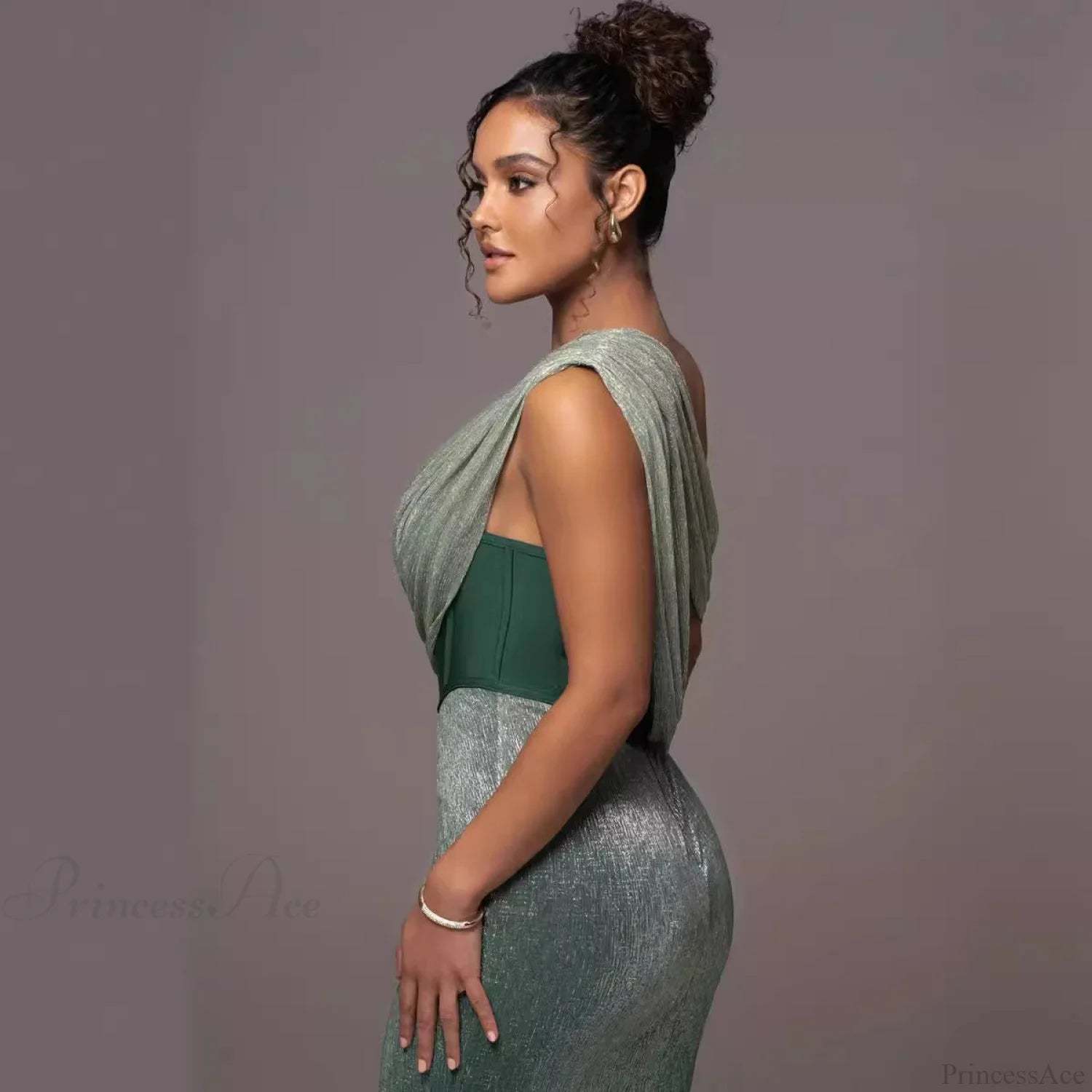 Solid Color Sleeveless Strapless Slit Prom Dress promdress-250223