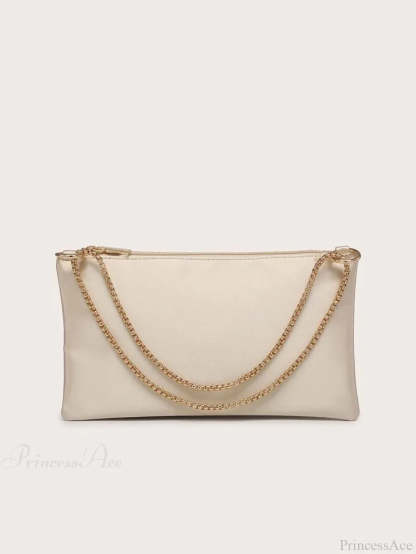 Solid Metal Chain Underarm Evening Wedding Clutch Bag clutchbag-250126