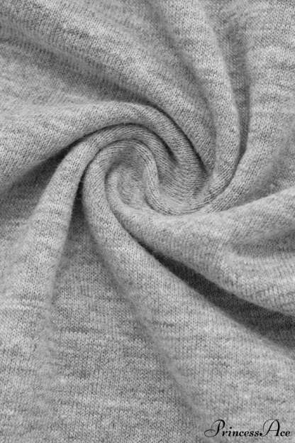 Solid One Shoulder Ruched Split Long Sleeve Tee