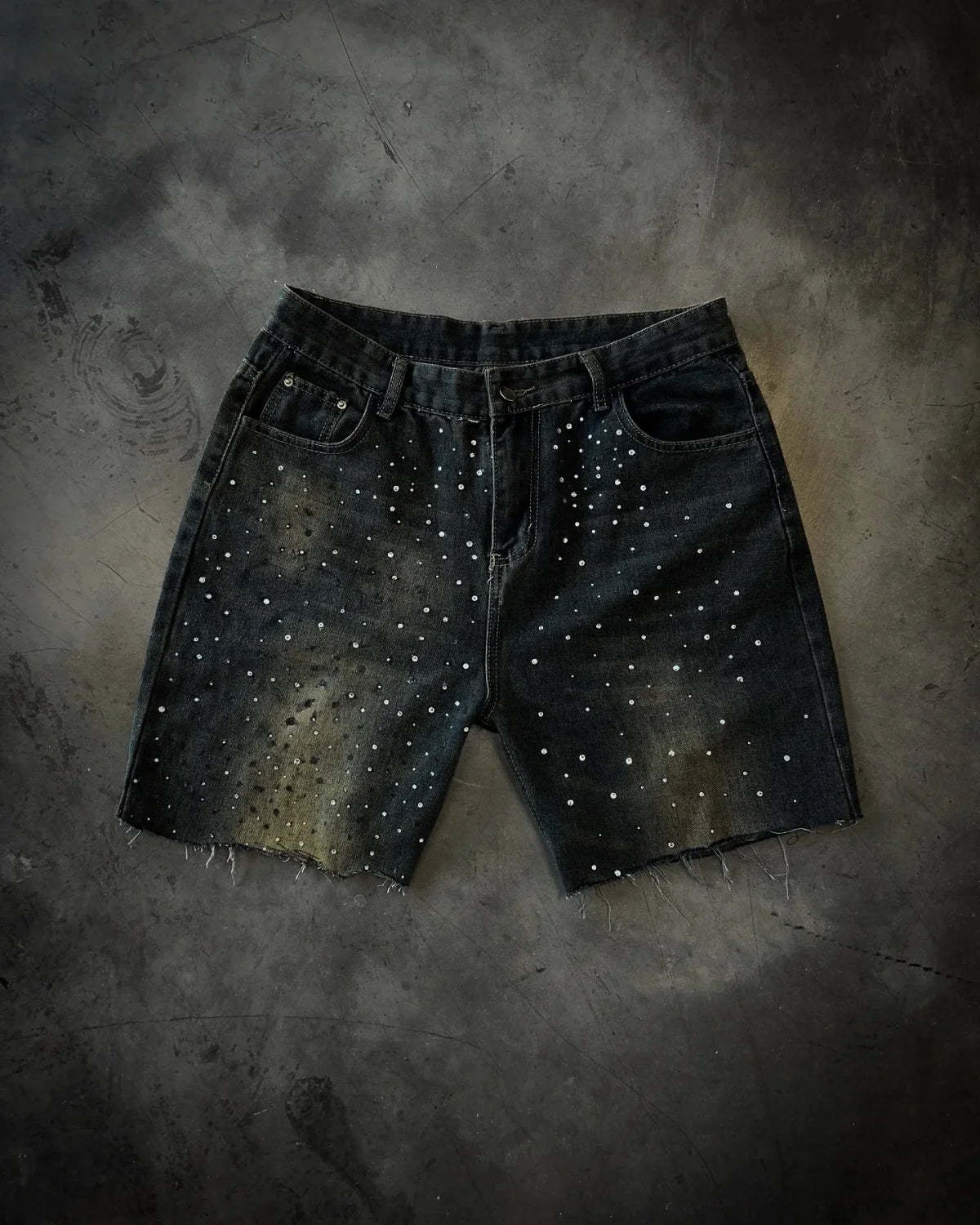 Sparkling Sequined Denim Short black1 / S