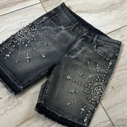 Sparkling Unfinished Denim Short blue1 / S