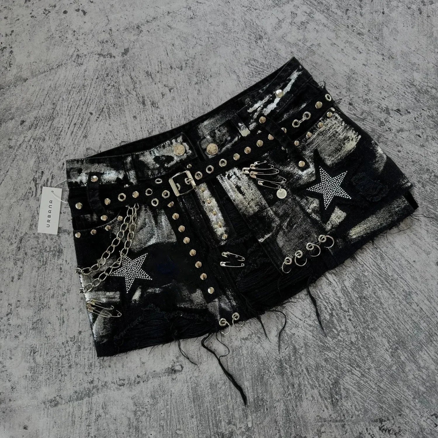 Stellar Rhinestone Denim Short blue / S