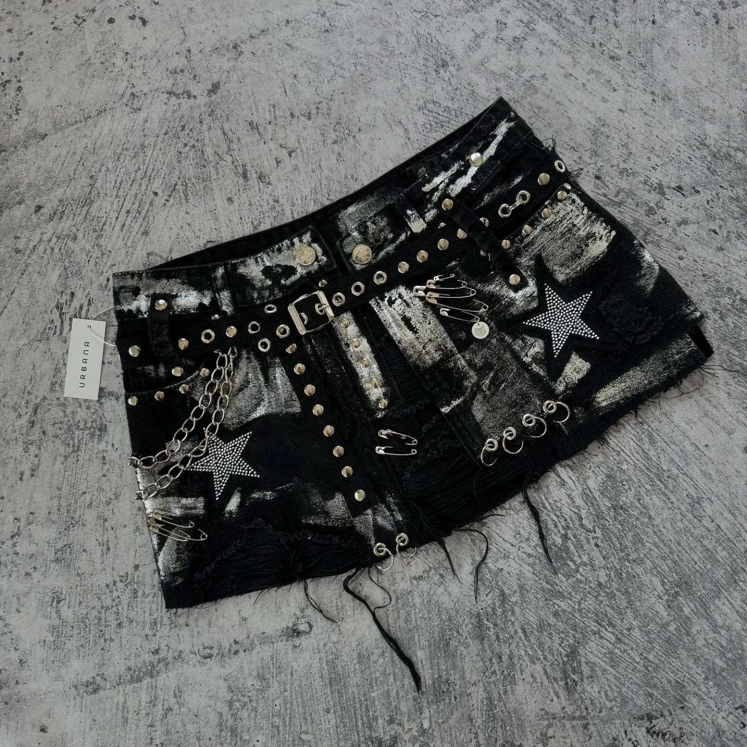 Stellar Rhinestone Denim Short blue / S