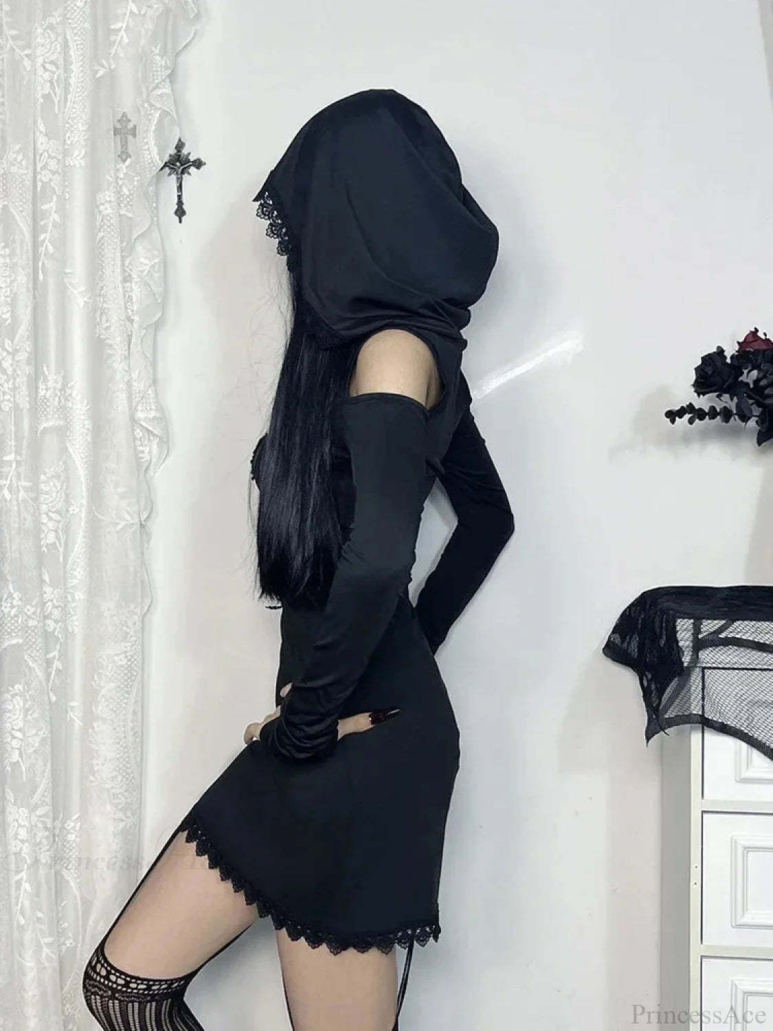Stitched Hooded Small Dress