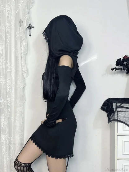 Stitched Hooded Small Dress