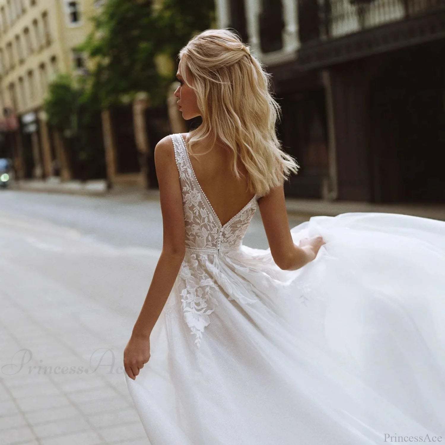 Strapless Bowknot Satin Wedding Dress White / 2 weddingdress-250223