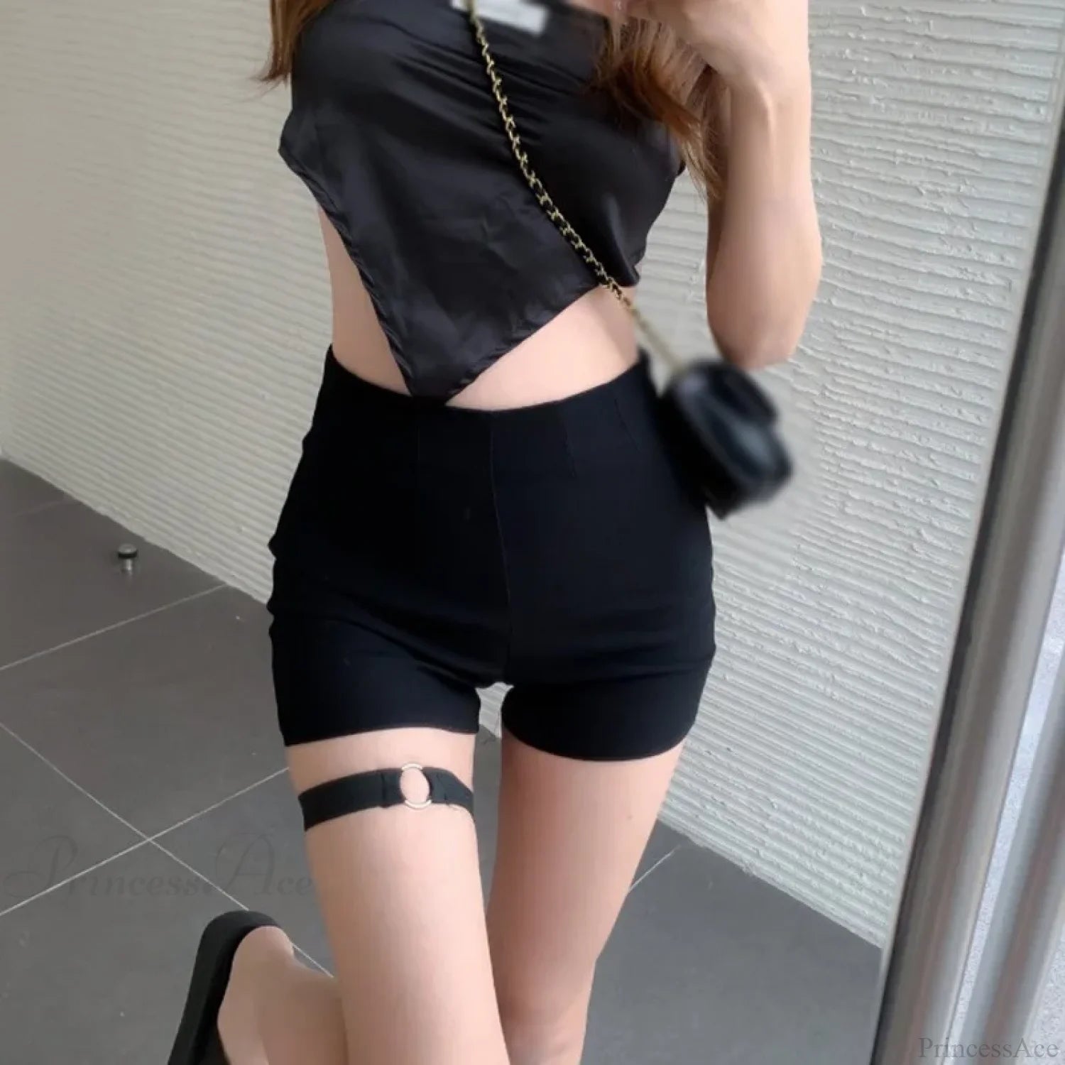 Stretchy Yoga Gym Workout Short black / S