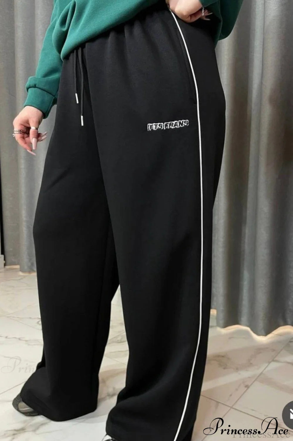 Striped Wide Leg Drapey Convertible Cuffed Pants