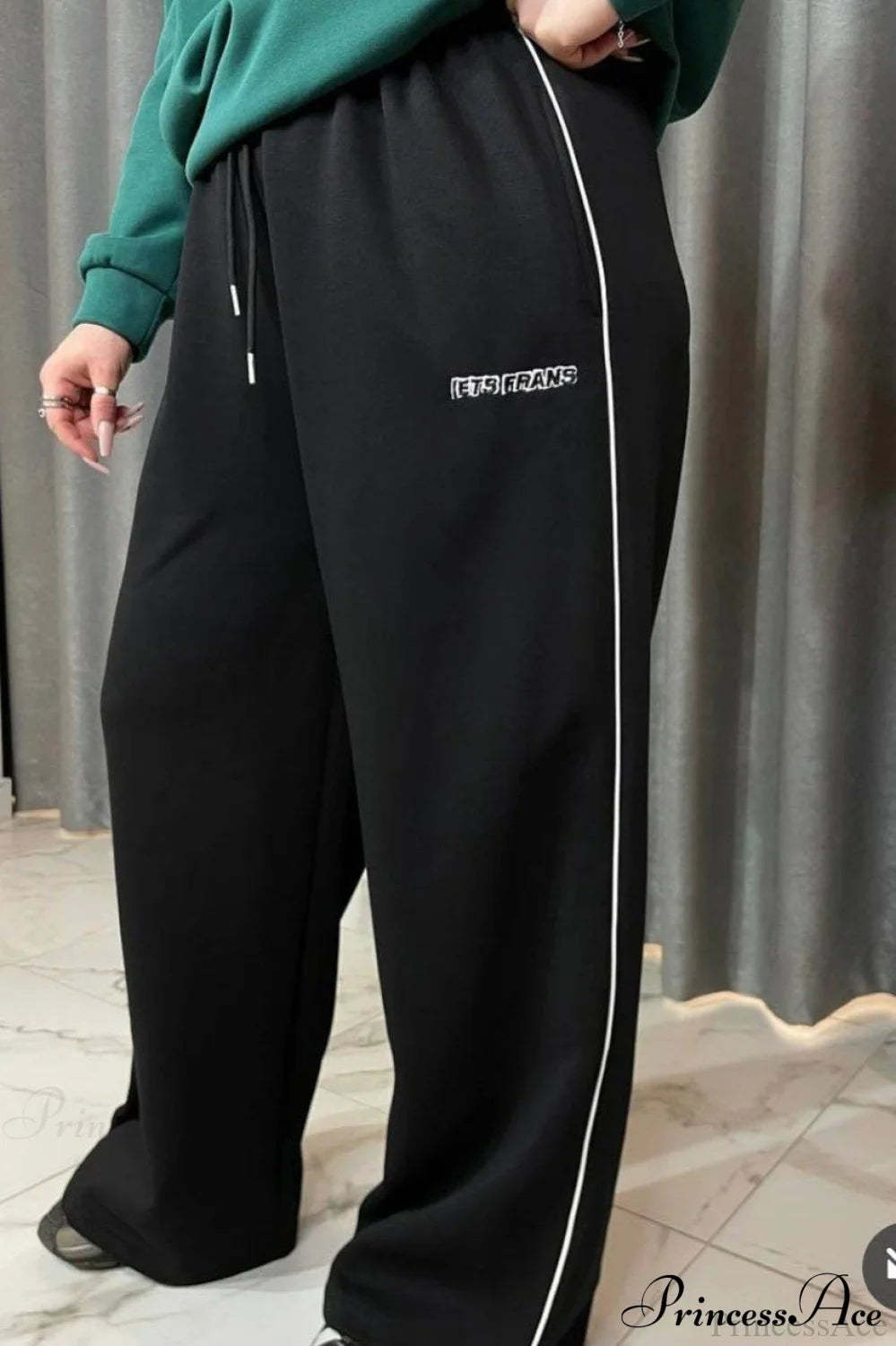 Striped Wide Leg Drapey Convertible Cuffed Pants