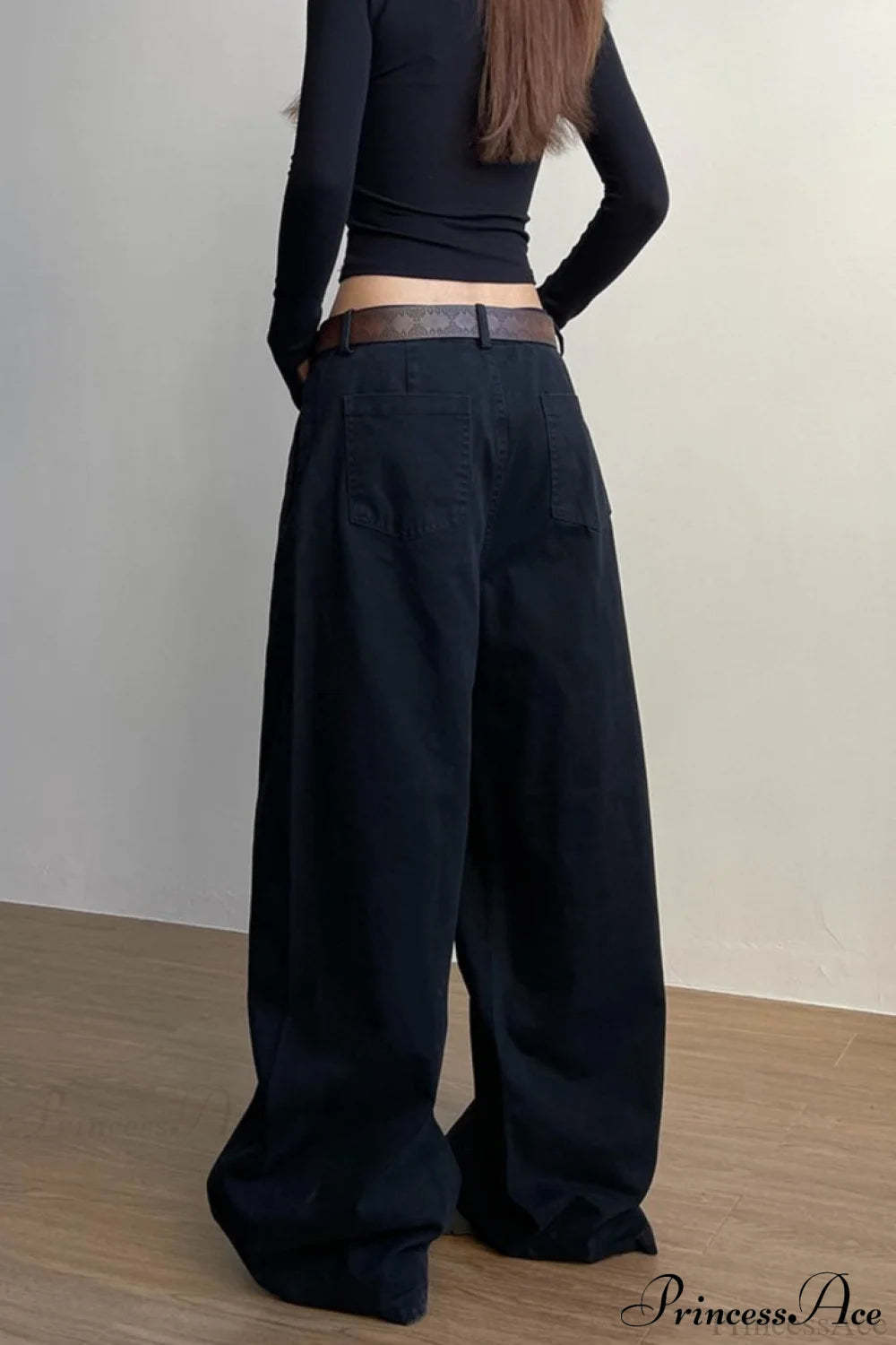 Structured Tailored Wide-Leg Cargo Pants