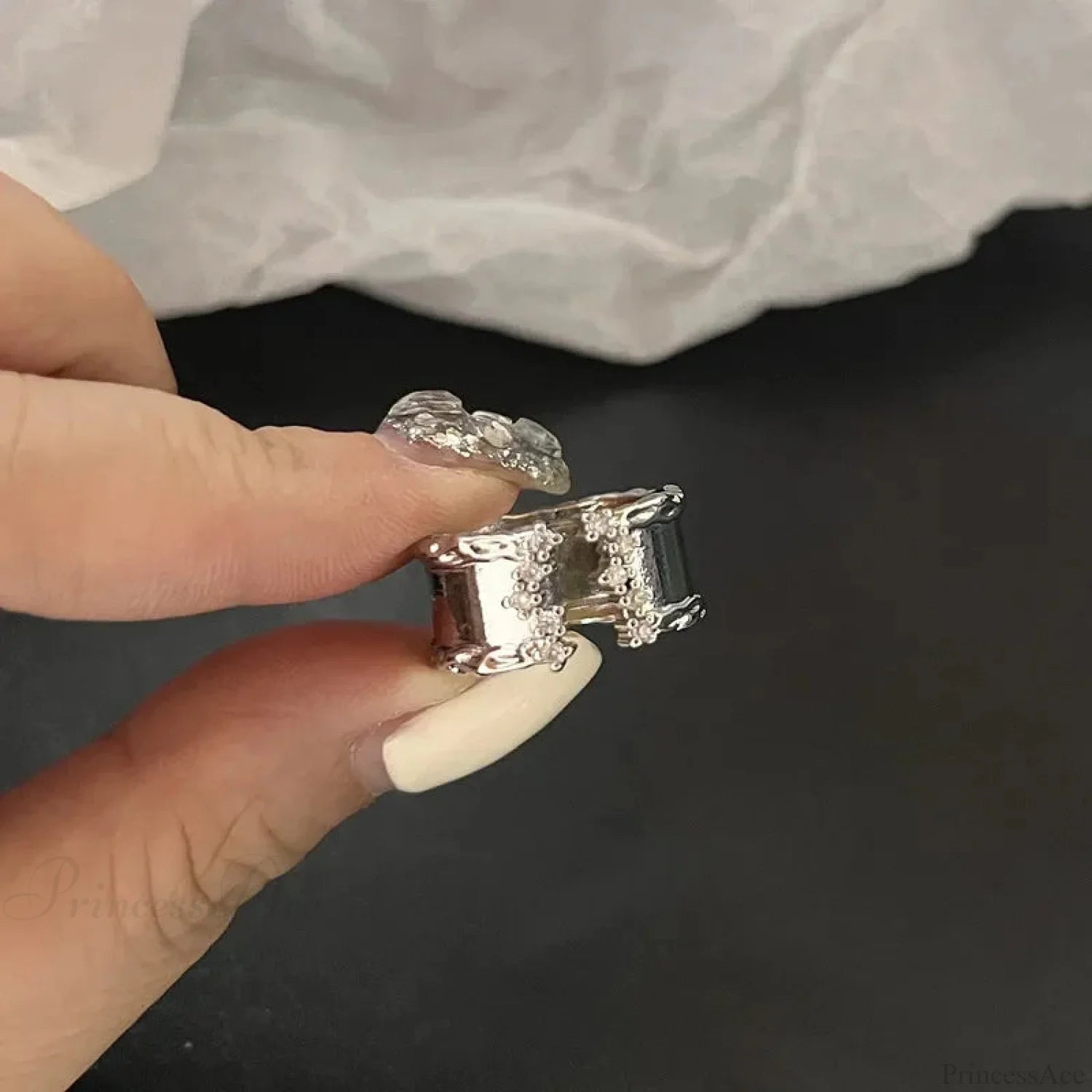 Stylish Antique Opal Unpredictable Gothic Band sliver1