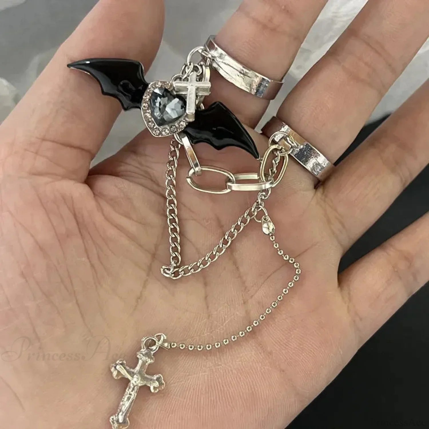 Stylish Antique Opal Unpredictable Gothic Band sliver2