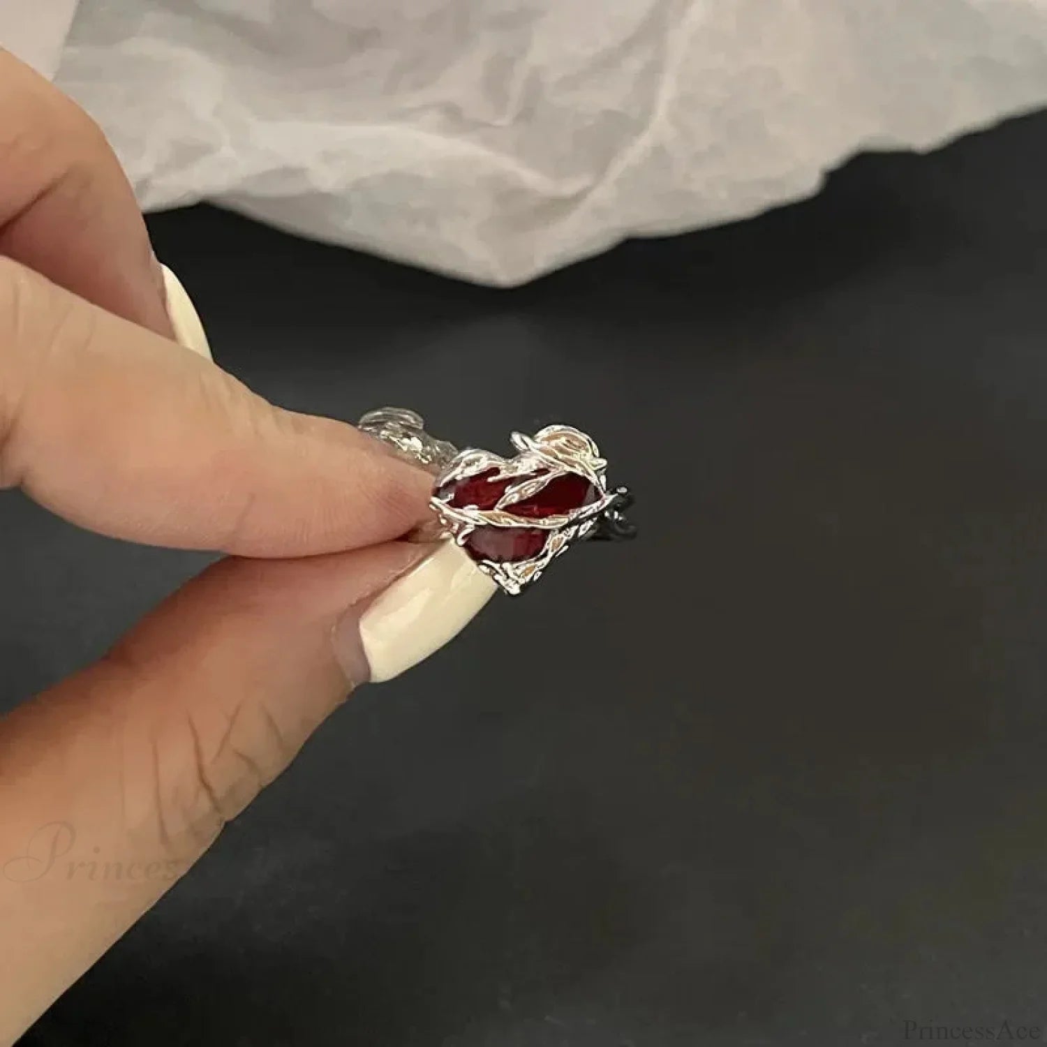 Stylish Antique Opal Unpredictable Gothic Band sliver5