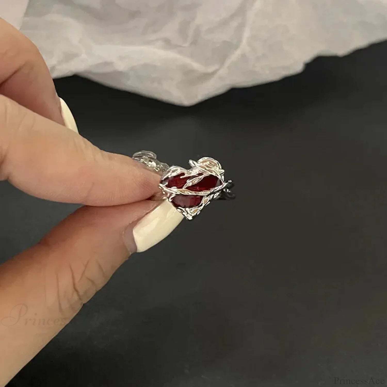 Stylish Antique Opal Unpredictable Gothic Band sliver5