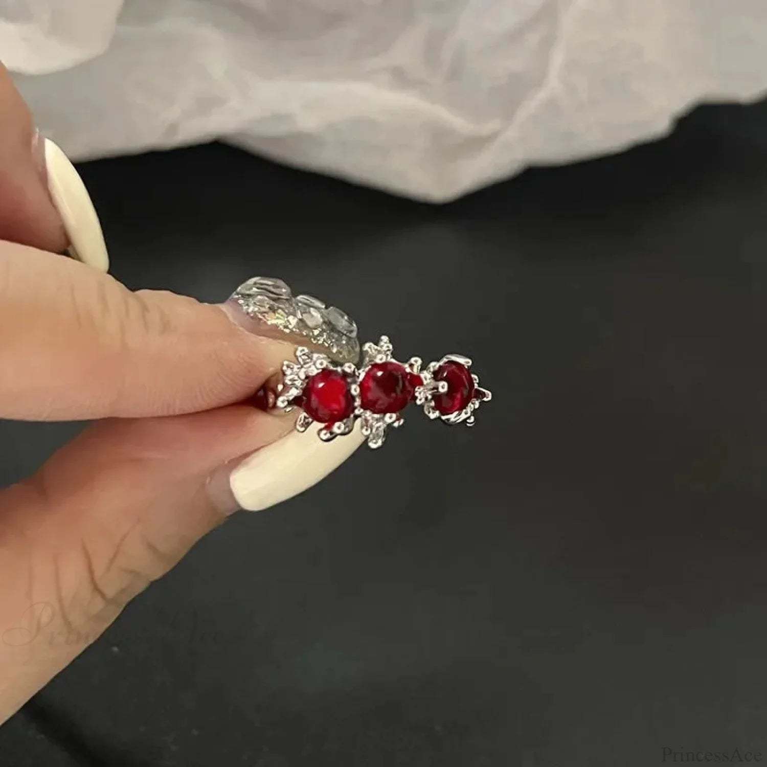 Stylish Antique Opal Unpredictable Gothic Band sliver7