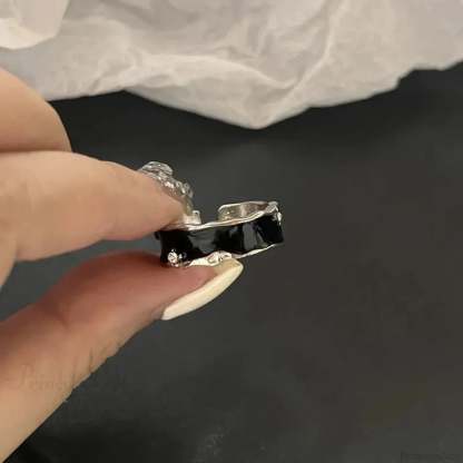 Stylish Antique Opal Unpredictable Gothic Band sliver9