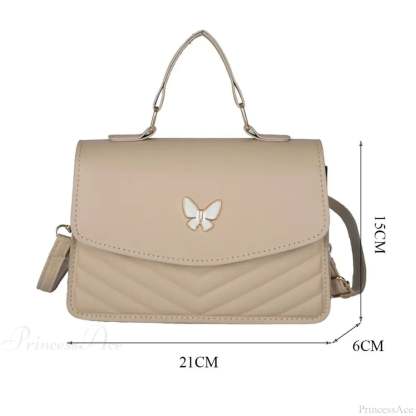 Stylish Butterfly Embroidery PU Leather Handbag handbag-250126