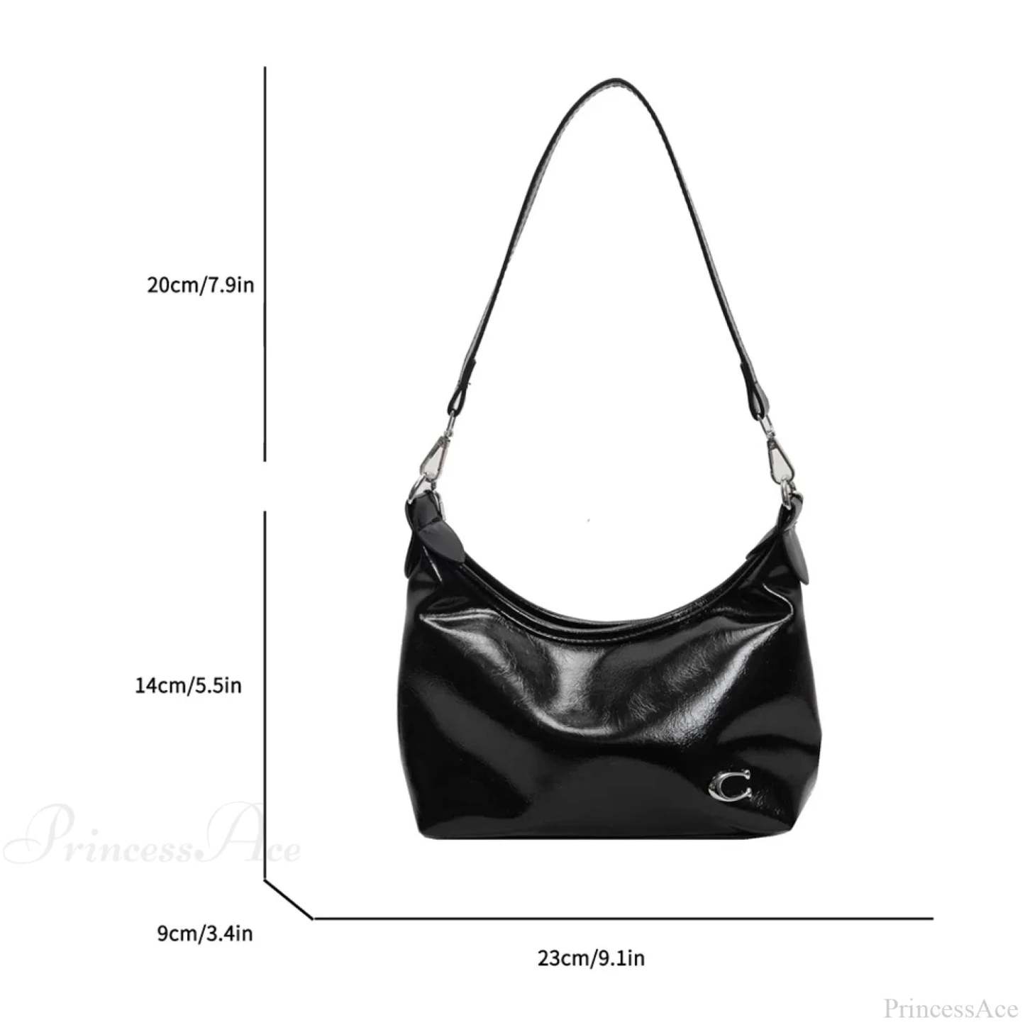 Stylish PU Crossbody Bag with Zipper shoulder-250126