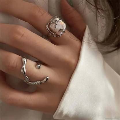 Stylish Silver Simple Gothic Ring