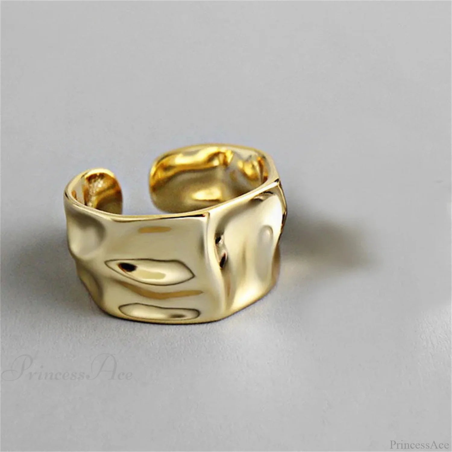Stylish Silver Simple Gothic Ring gold