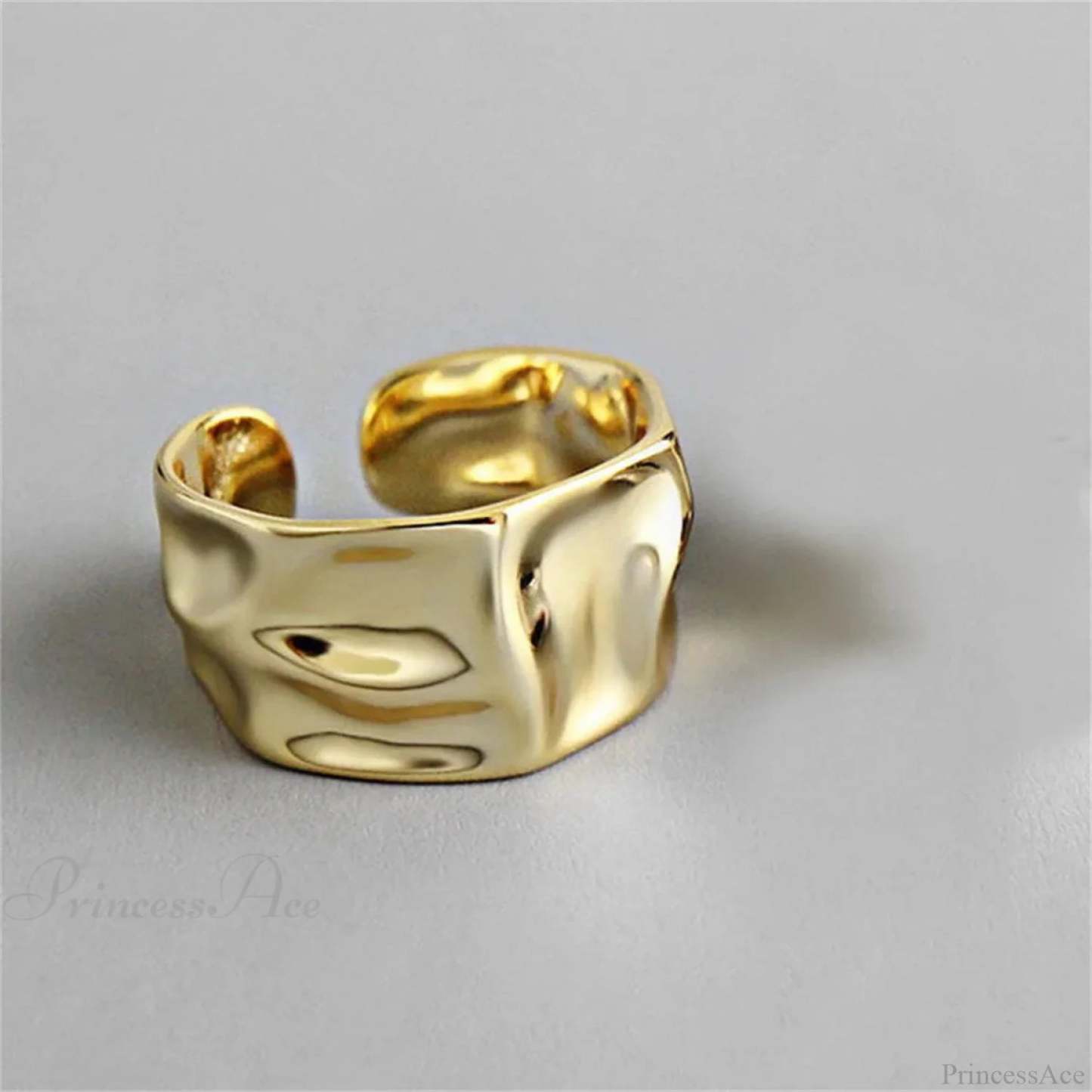 Stylish Silver Simple Gothic Ring gold