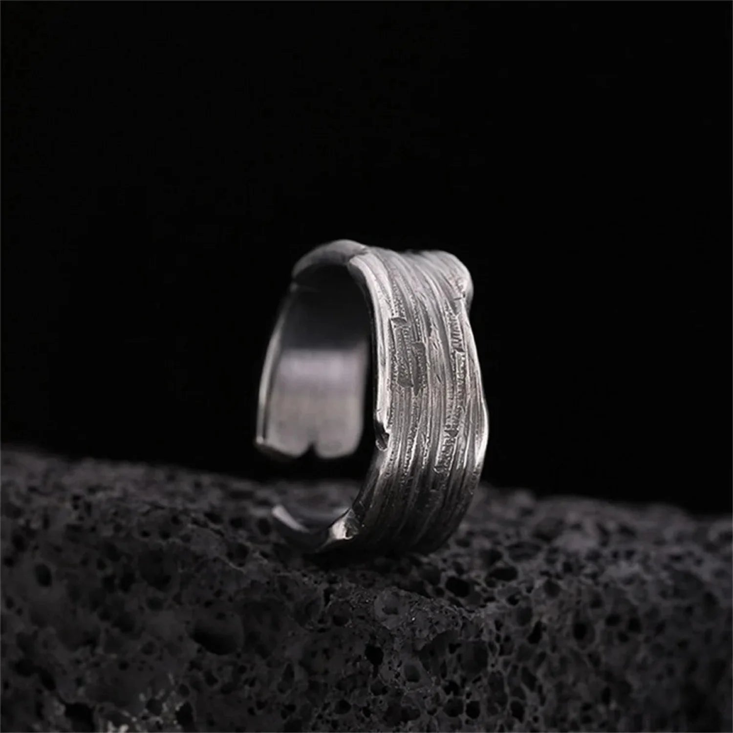 Stylish Silver Simple Gothic Ring sliver12
