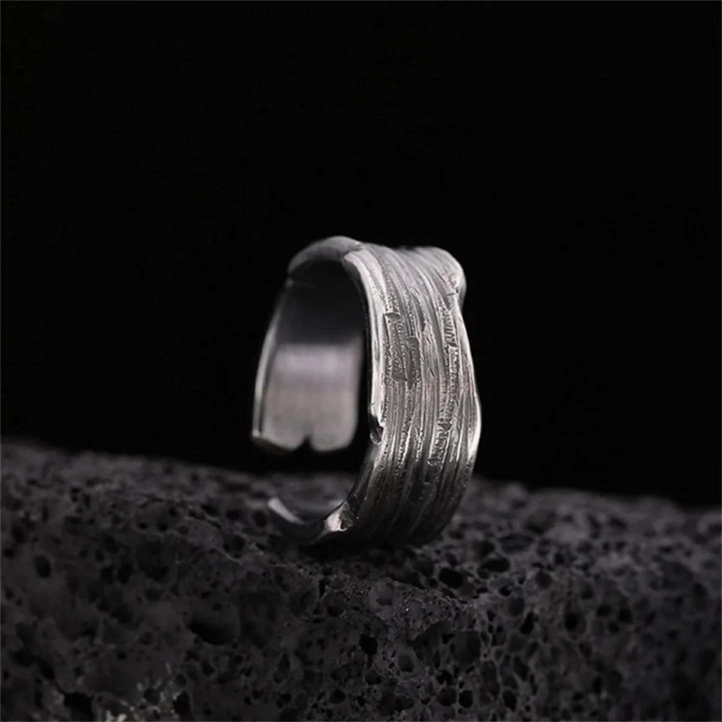 Stylish Silver Simple Gothic Ring sliver12