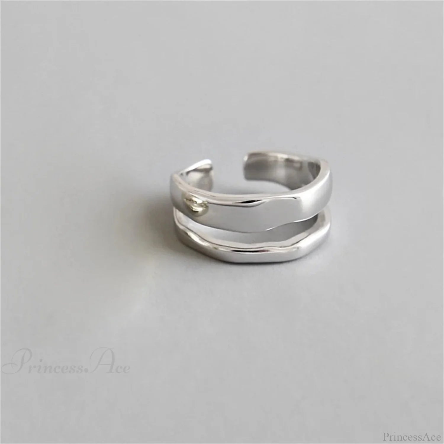 Stylish Silver Simple Gothic Ring sliver5