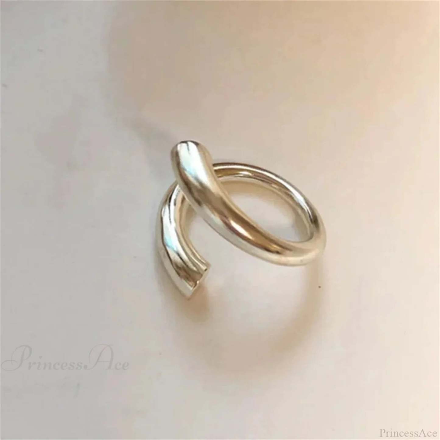 Stylish Silver Simple Gothic Ring sliver8