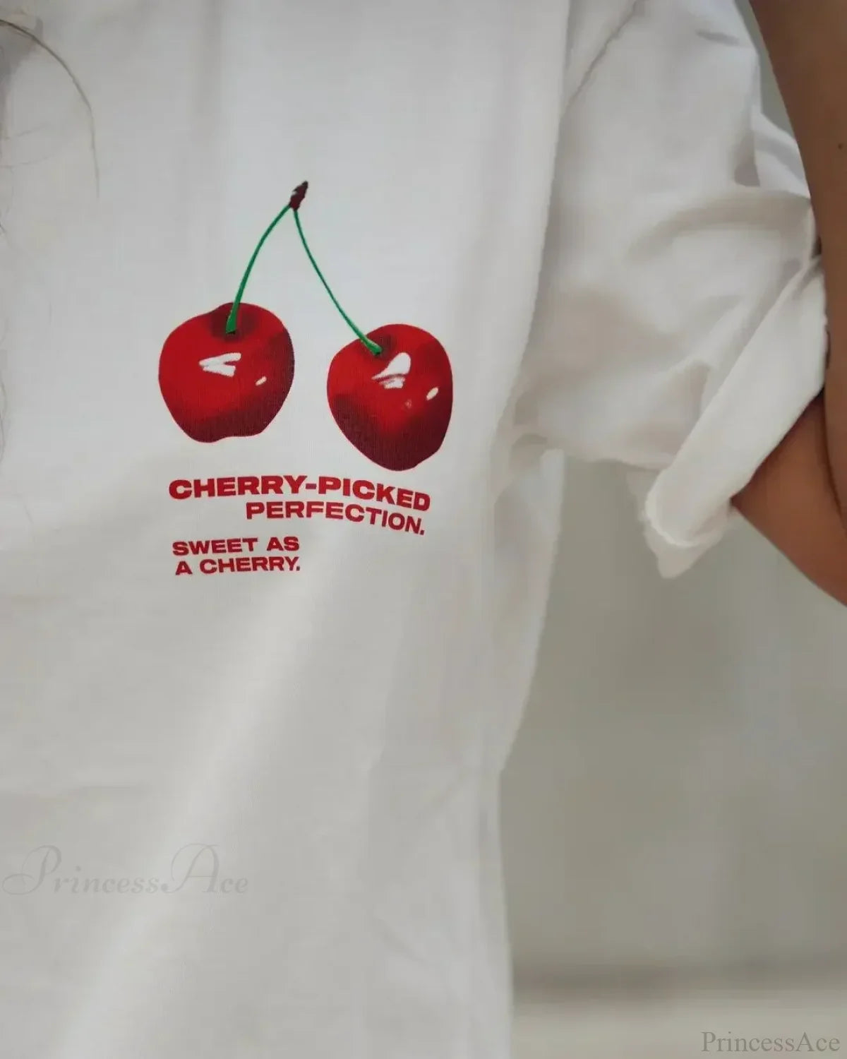 Summer Cherry Graphic T-shirt t-shirt-250223
