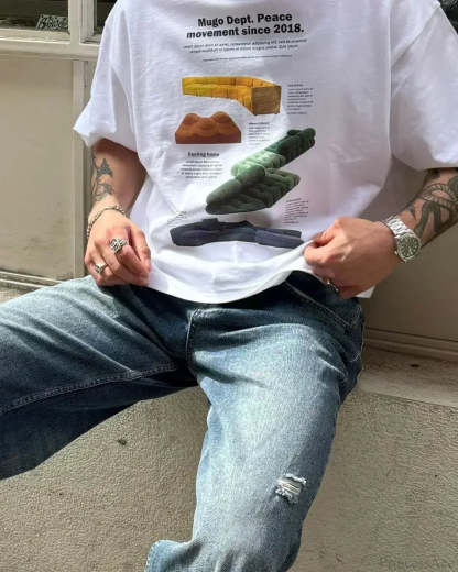 Summer Cherry Graphic T-shirt white4 / S t-shirt-250223