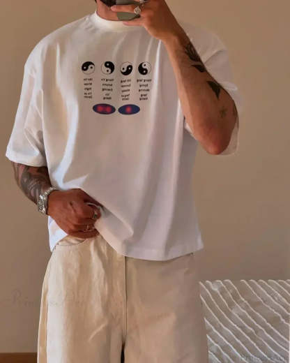 Summer Cherry Graphic T-shirt white8 / S t-shirt-250223