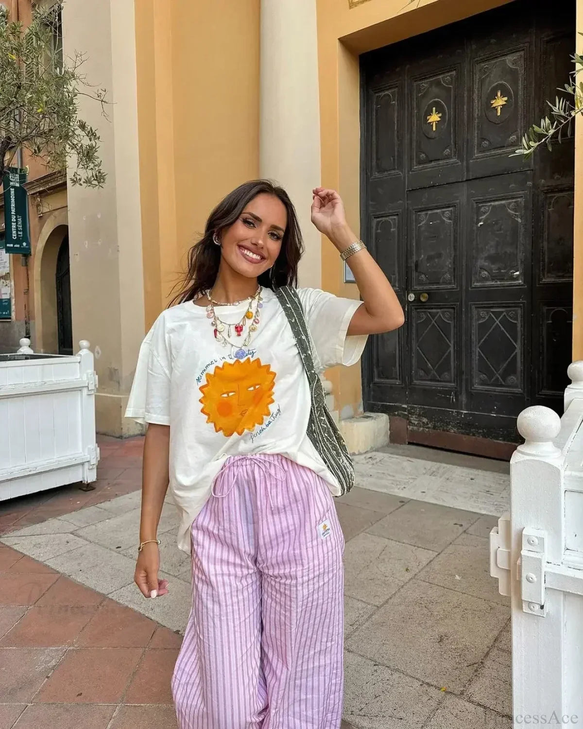Summer Cute Graphic T-shirt white12 / S t-shirt-250223