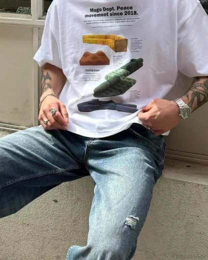 Summer Cute Graphic T-shirt white4 / S t-shirt-250223