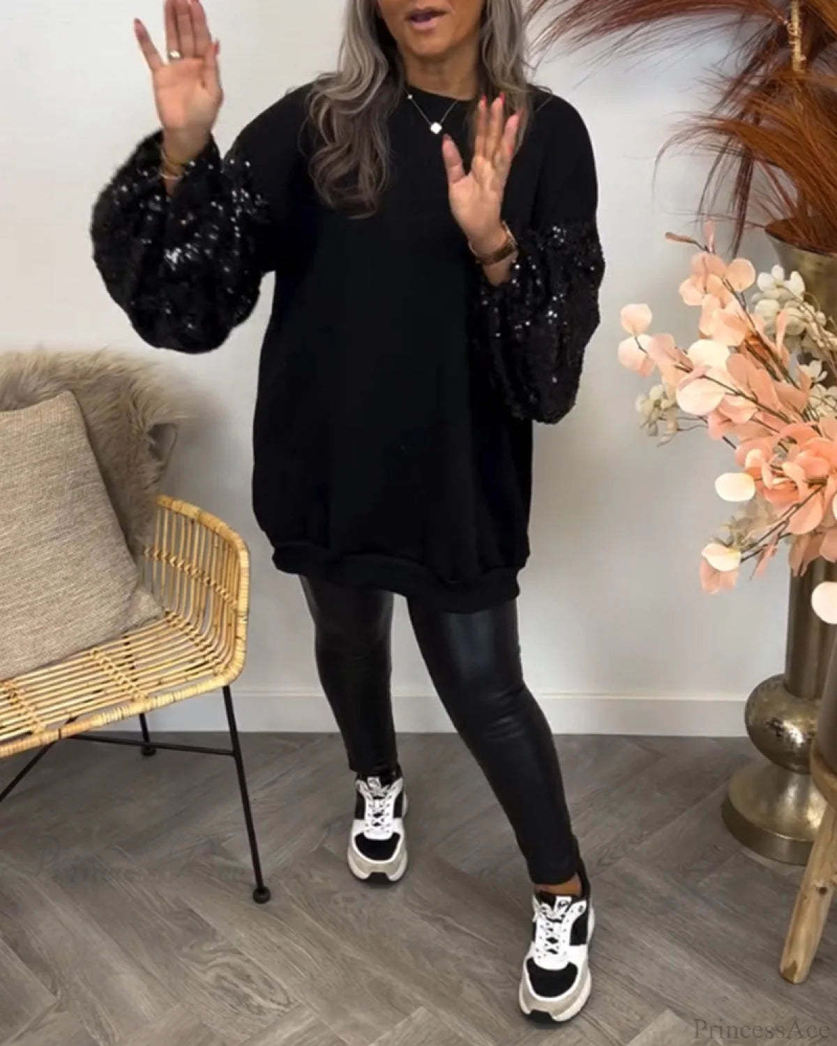 Sweatshirt - Solid Patchwork Color Christmas Hoodies-L