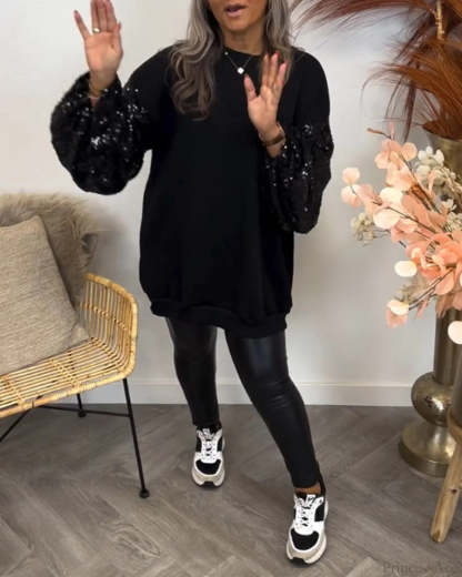 Sweatshirt - Solid Patchwork Color Christmas Hoodies-L